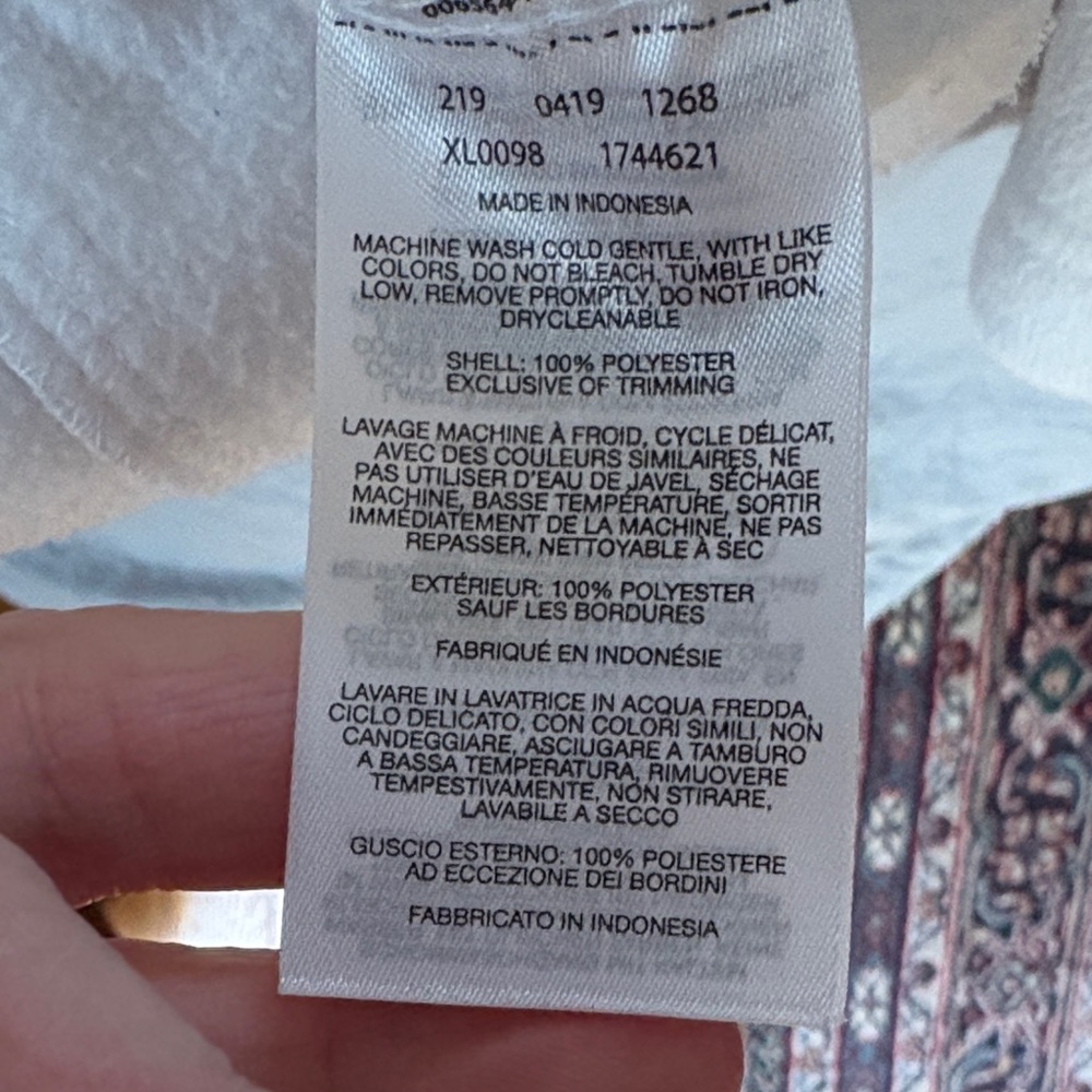 Columbia Women's White Utility Jacket fleece Medium EUC Full zip front - Picture 4 of 12